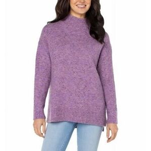Women's Mock Turtleneck Purple Sweater Size M